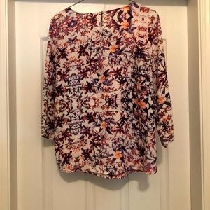 Floral long-sleeved blouse, size 34